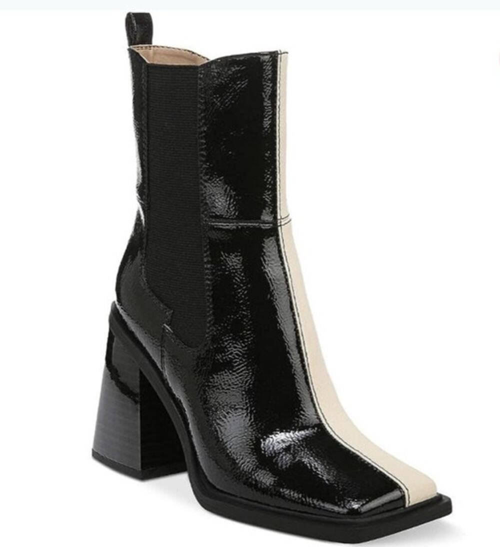 Circus NY Sam Edelman Lauren Black Eggshell Two Tone Boots Size 8M
